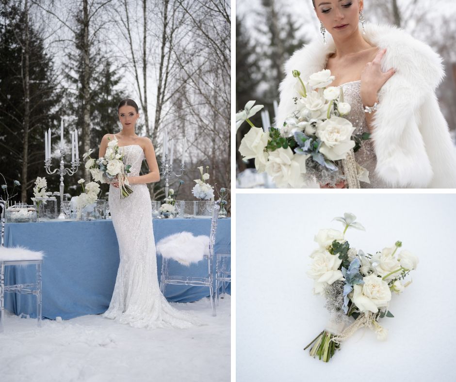 bukiet zimowej panny mlodej